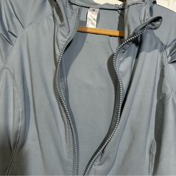 Yogalicious LUX Ultrasoft Jacket Full Zip Light Blue Size XL Pockets Hooded - Picture 5 of 5
